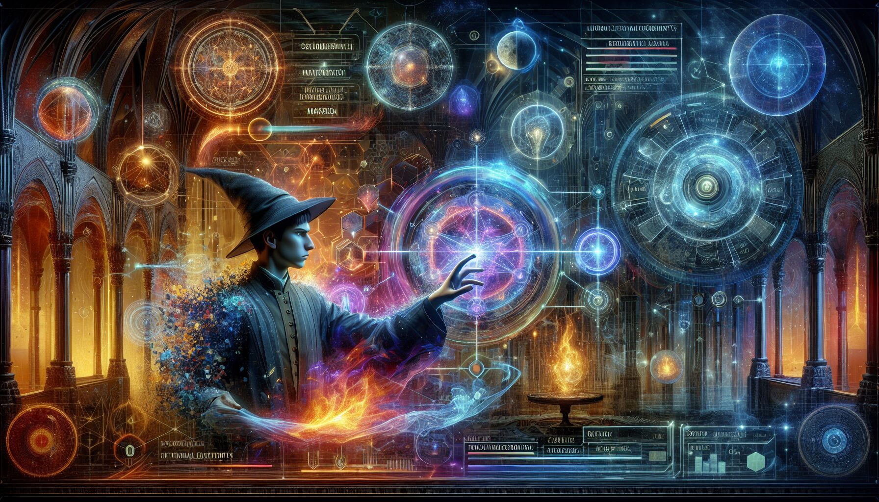 系統流魔法小說內頁,一目瞭然的技能樹和任務系統。