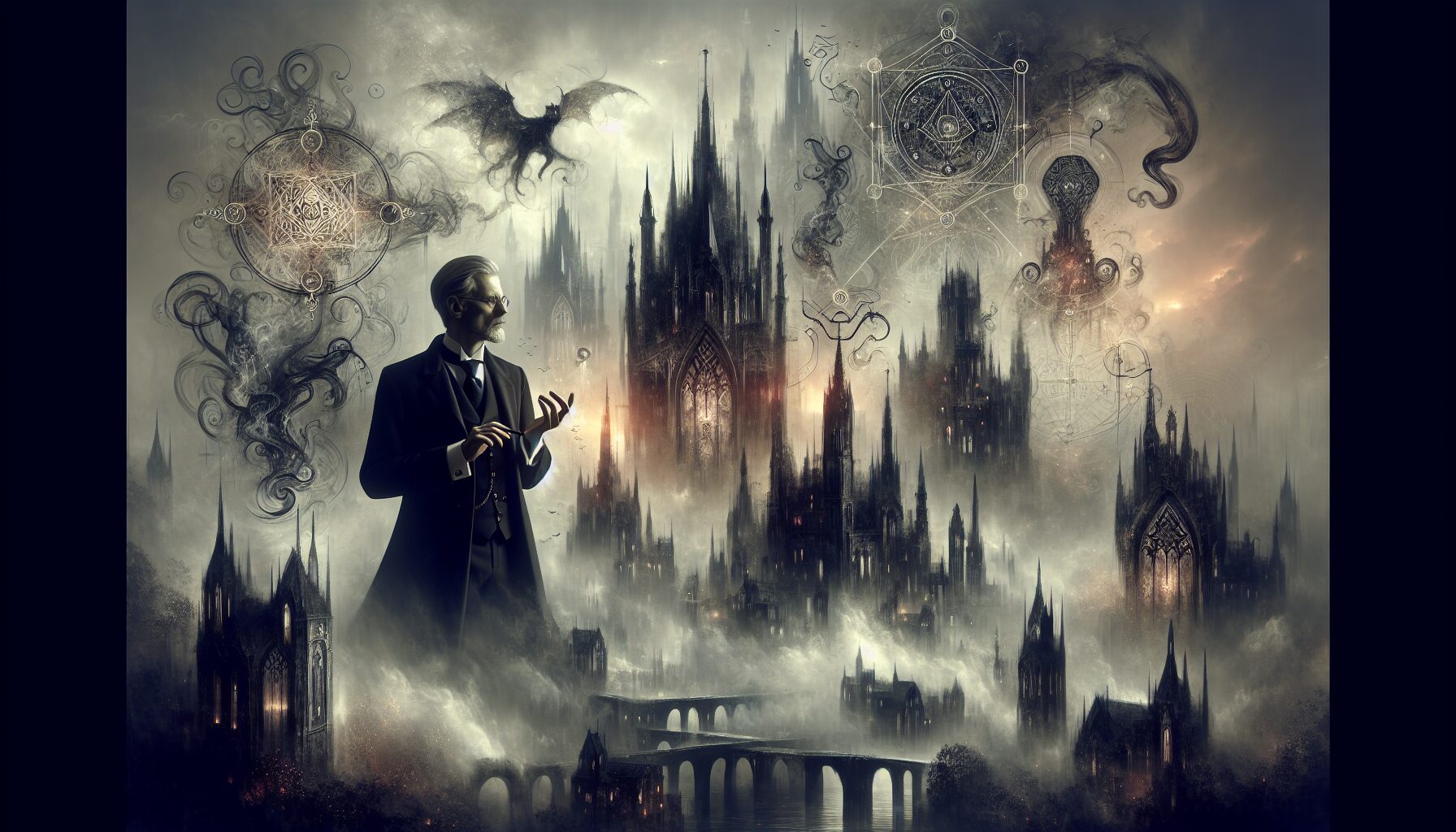 《詭秘之主》封面,展現蒸汽與懸疑的奇幻氛圍。