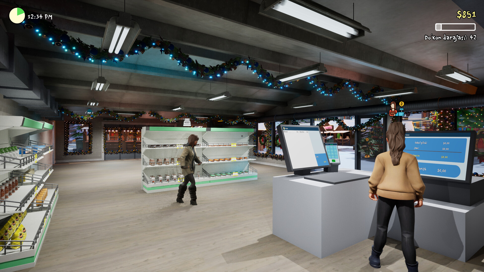 全新模擬經營類型《聖誕超市模擬器》節慶上架!化身超市老闆體驗溫馨聖誕商店經營魅力