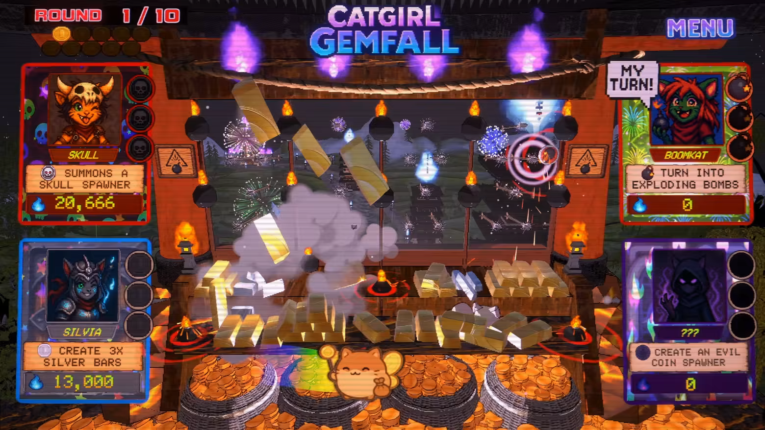 推幣機X卡牌戰鬥新作！《Catgirl Gemfall》搶先體驗徹底釋放物理連鎖多巴胺