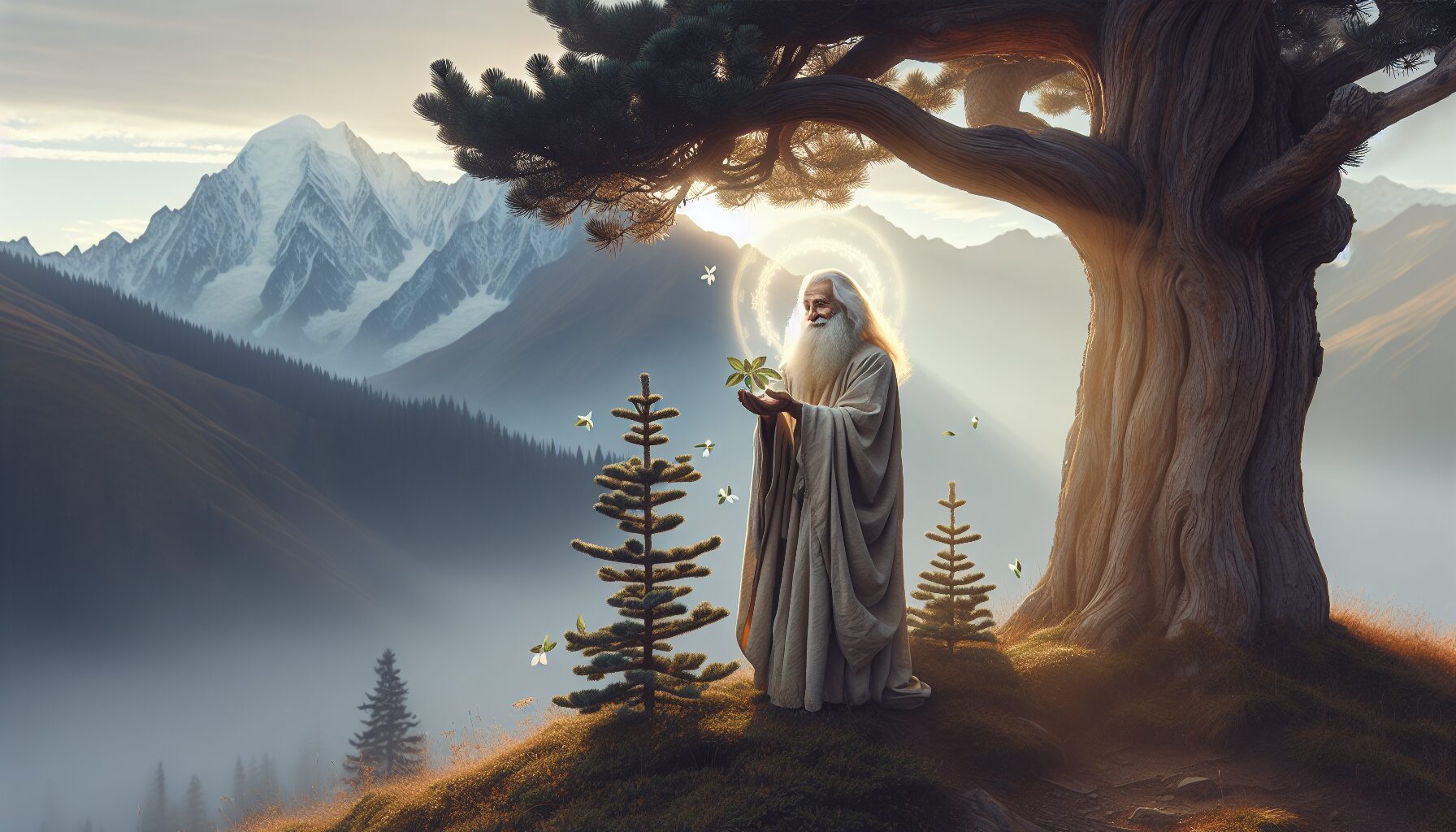 網文封面：洪荒題材與太上老君形象的結合體