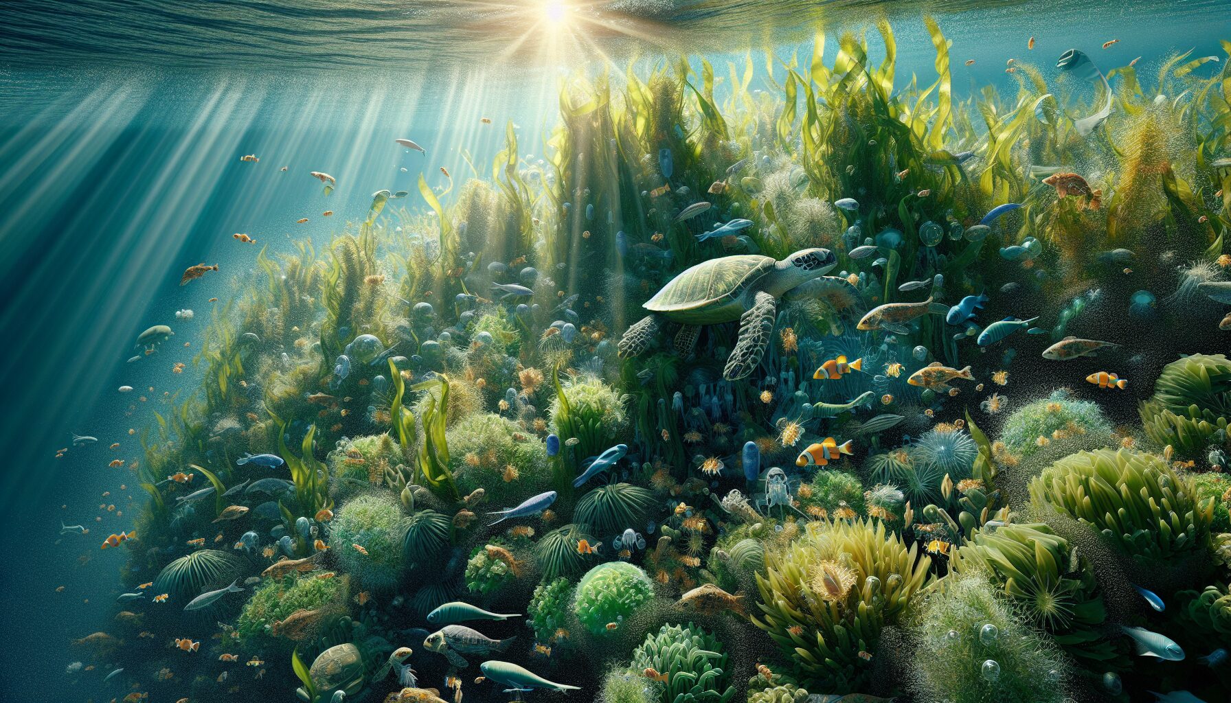 馬尾藻為許多海洋生物提供棲息地