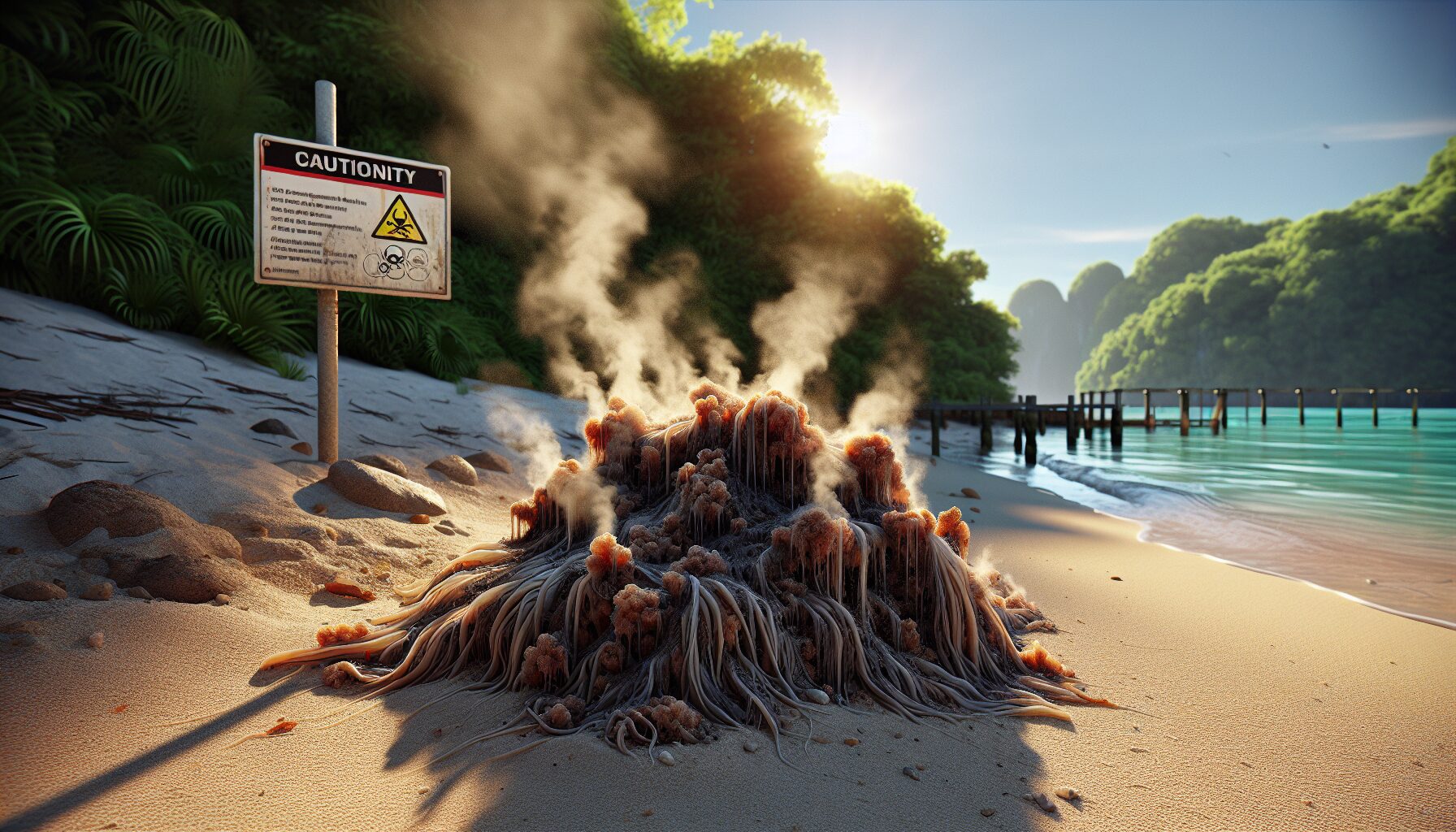 馬尾藻腐爛產生惡臭及健康隱患