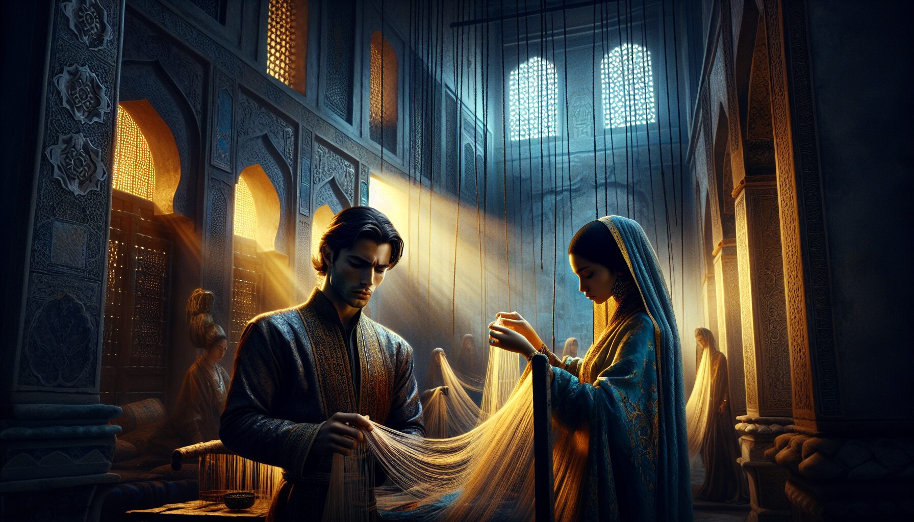 漫畫中王權富貴與清瞳守望夜色，相依取暖，映襯彼此堅定的羈絆。