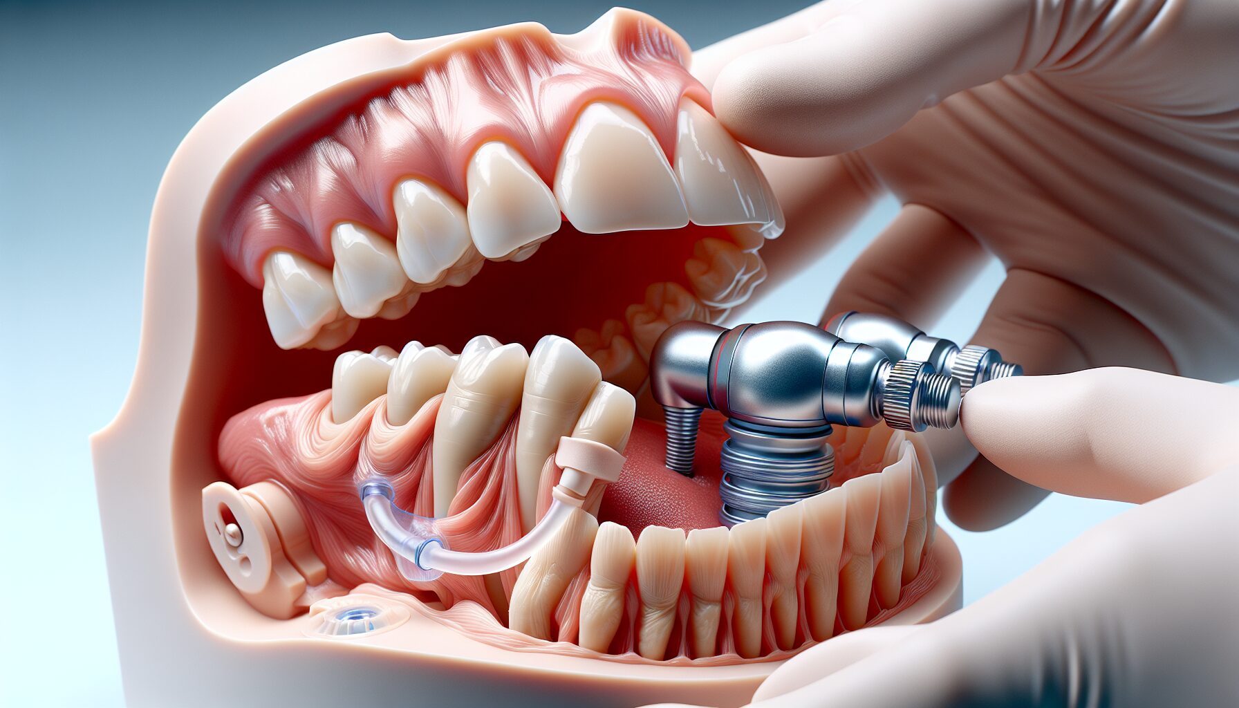 BPS吸附式活動假牙製作示意