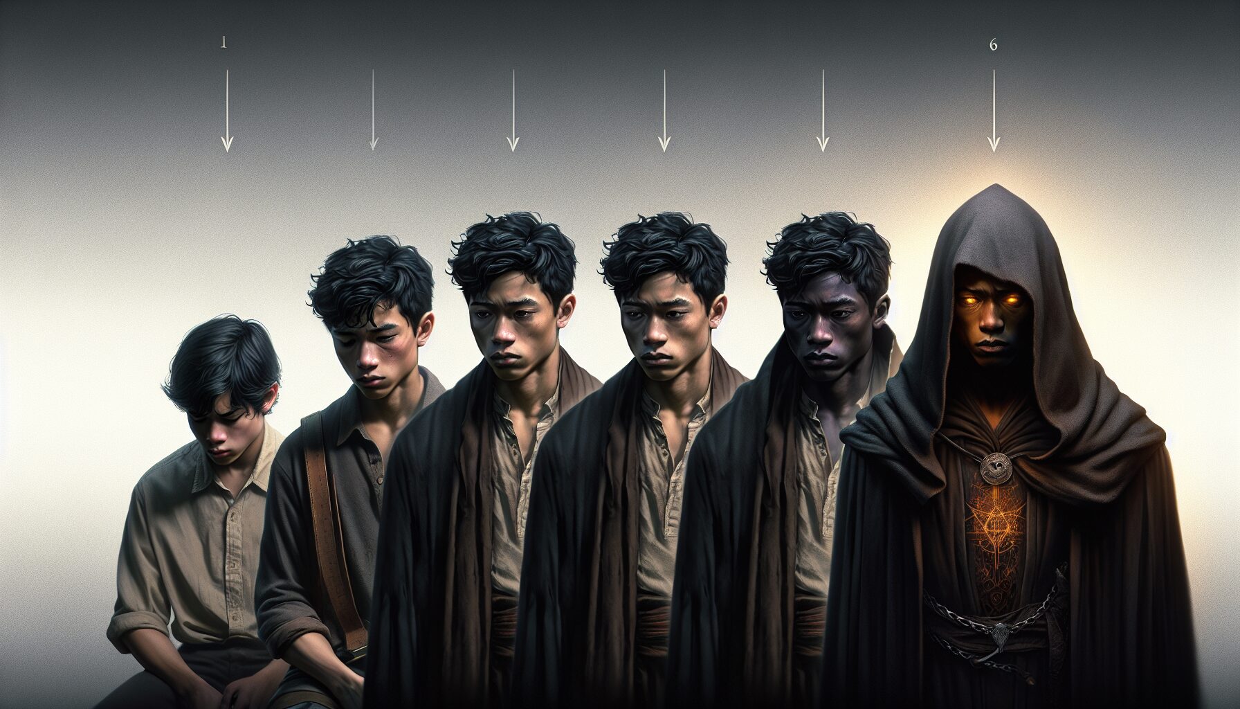 湯姆·瑞斗學生時代形象，年輕形象與黑暗轉變的對比