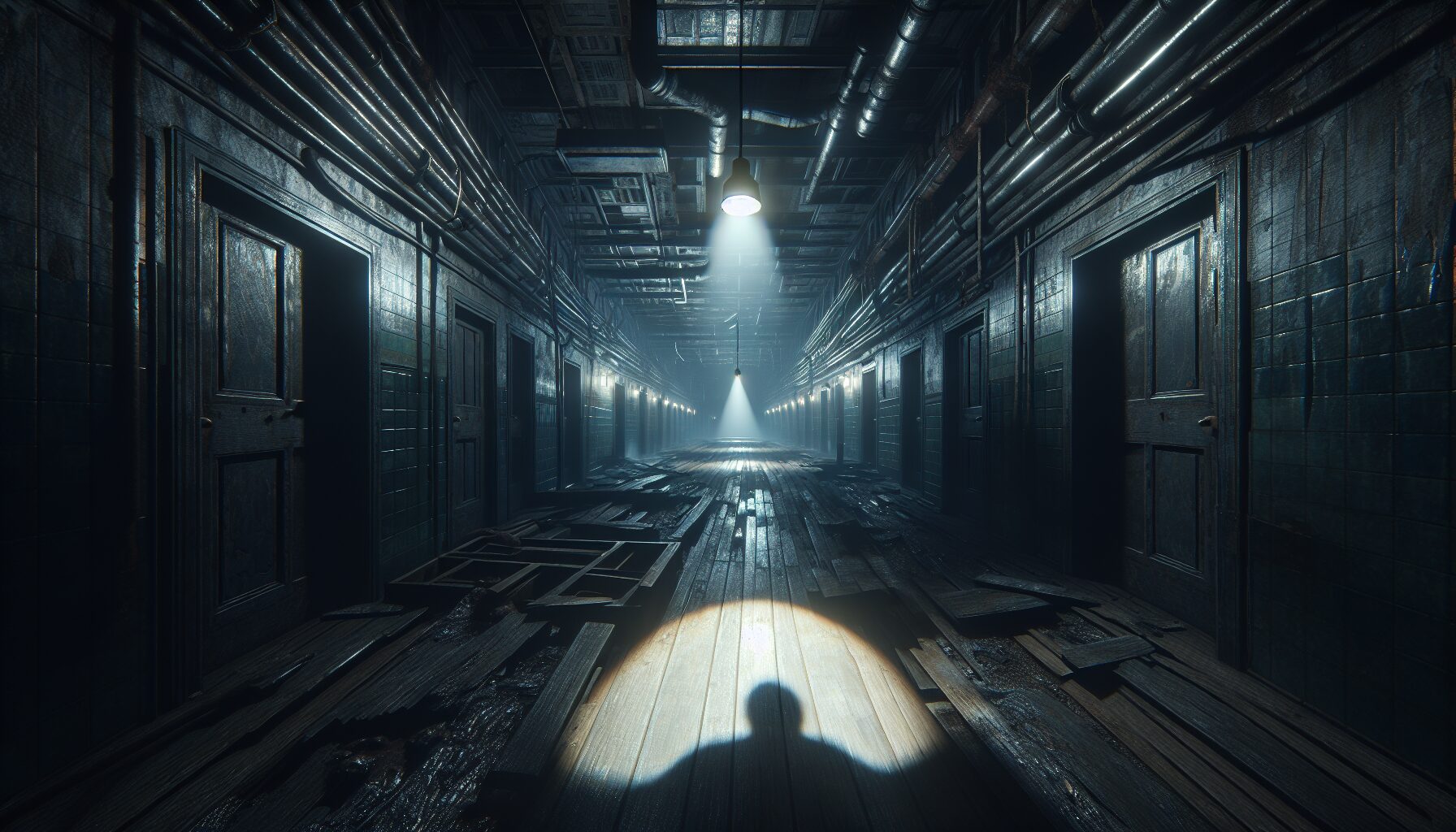 經典後室遊戲畫面，模擬Level 0探險