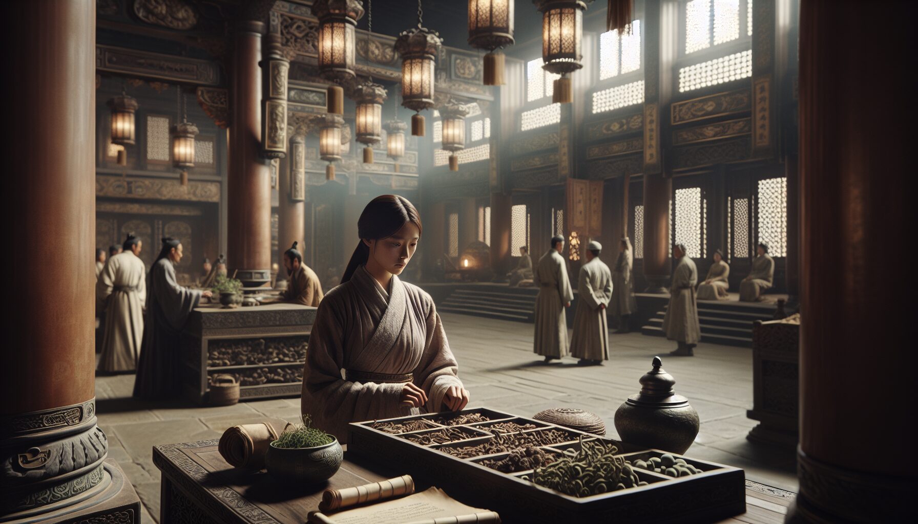 《藥師少女的獨語》主角與宮廷畫面，暗示身世與姓氏謎團。