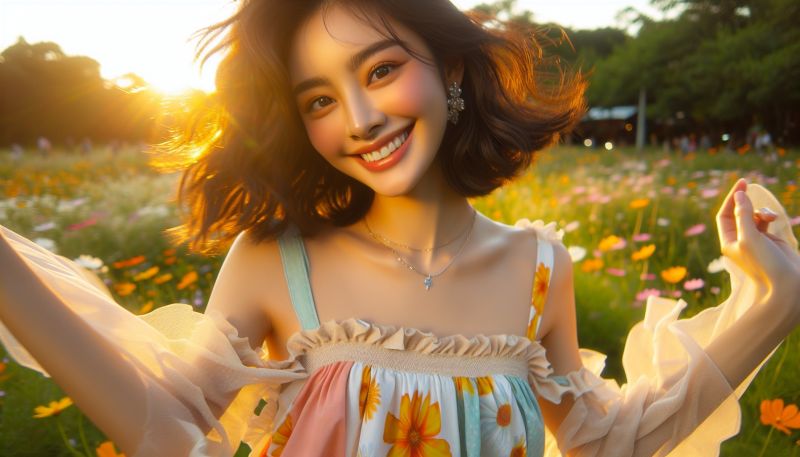 魏笑現代裝扮,展現甜寵輕喜感的角色氛圍。