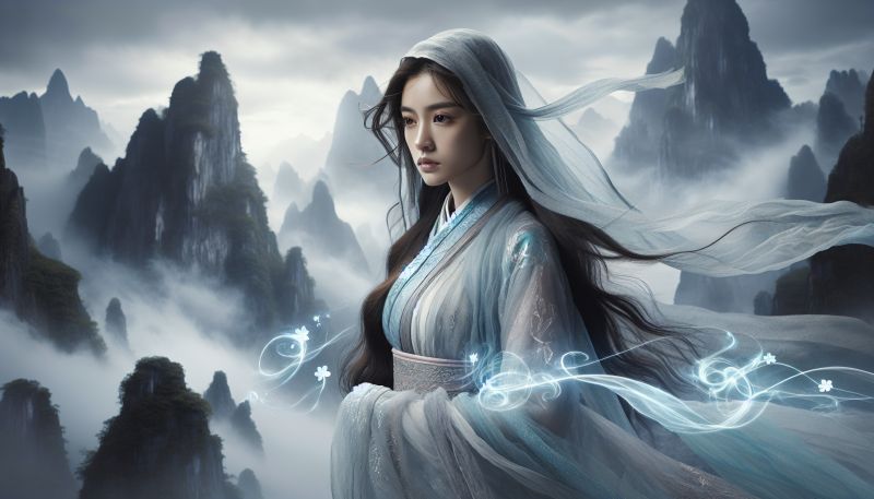 魏笑古裝扮相,適合想像為仙俠或宅鬥小說角色。