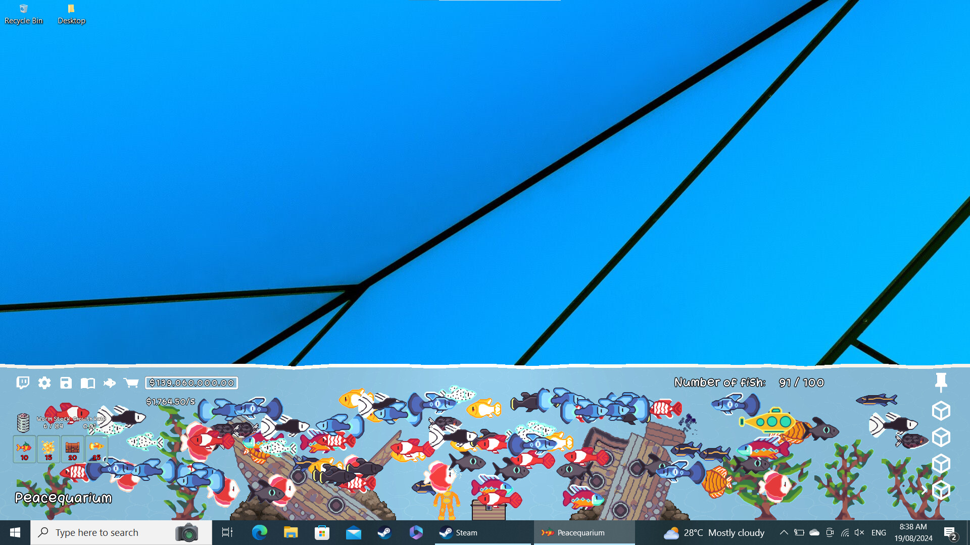 放置模擬新作登場!療癒系桌面《Peacequarium》經營水族館 紓壓又能收集百種魚類