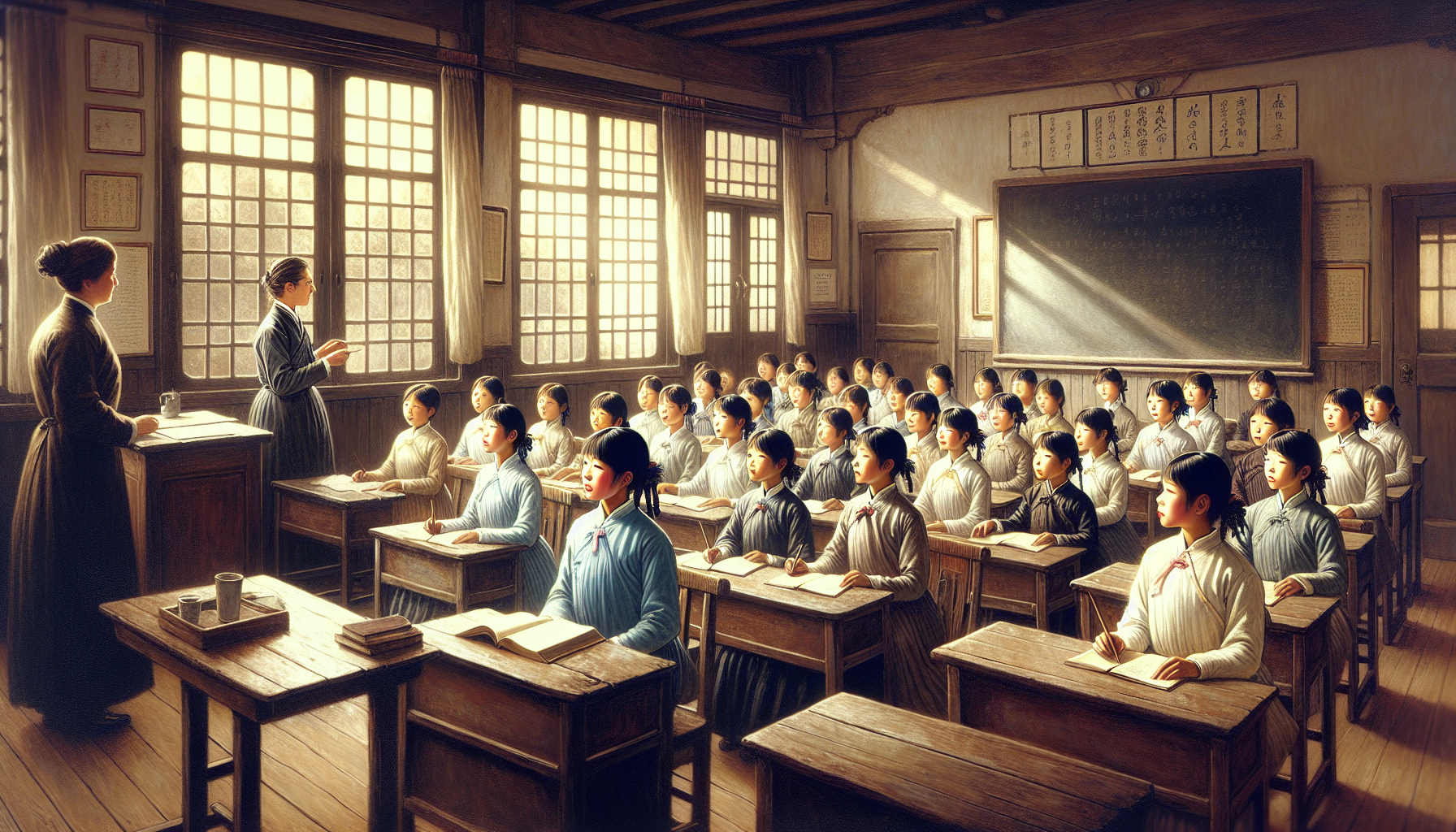 靜修中學舊校舍存留的校史文物,見證台灣女子教育發展