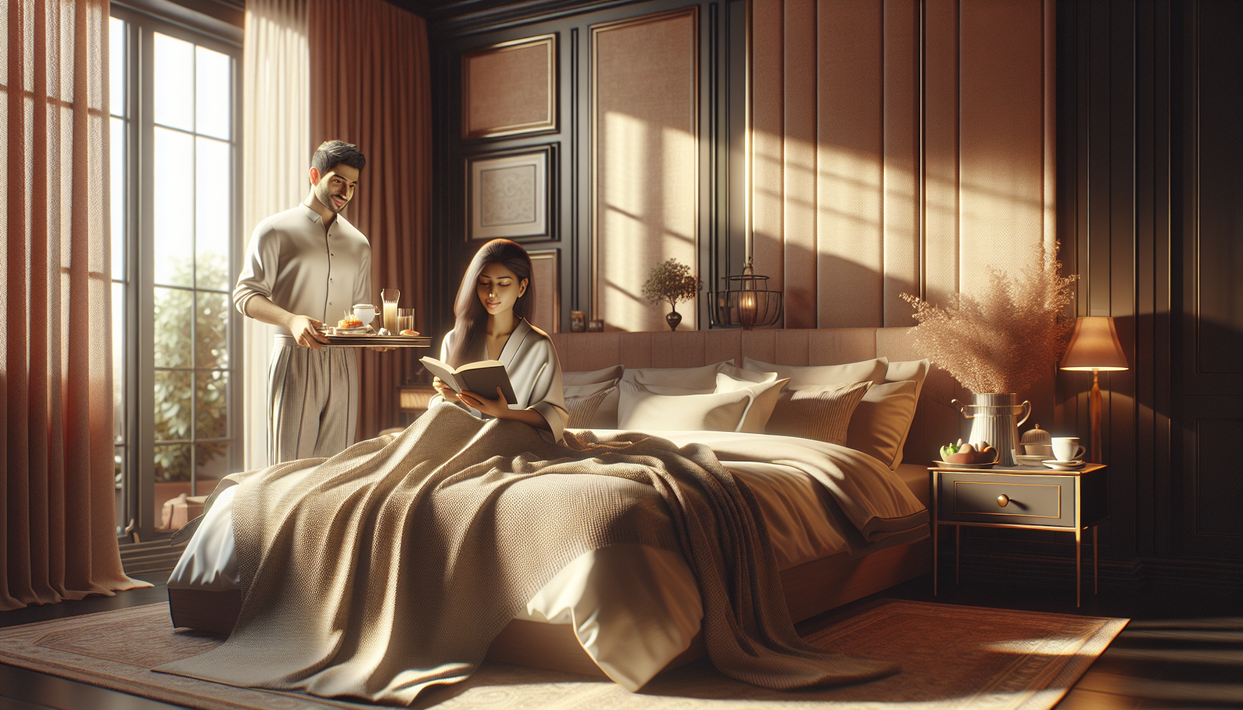 都市先婚後愛溫馨戀愛場景插畫