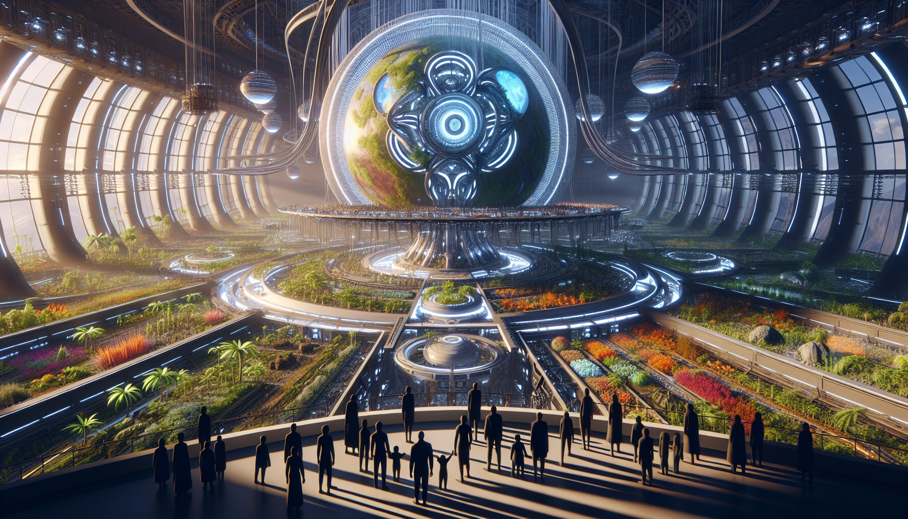 戴森球等高科幻設定插圖,呈現世界觀構建