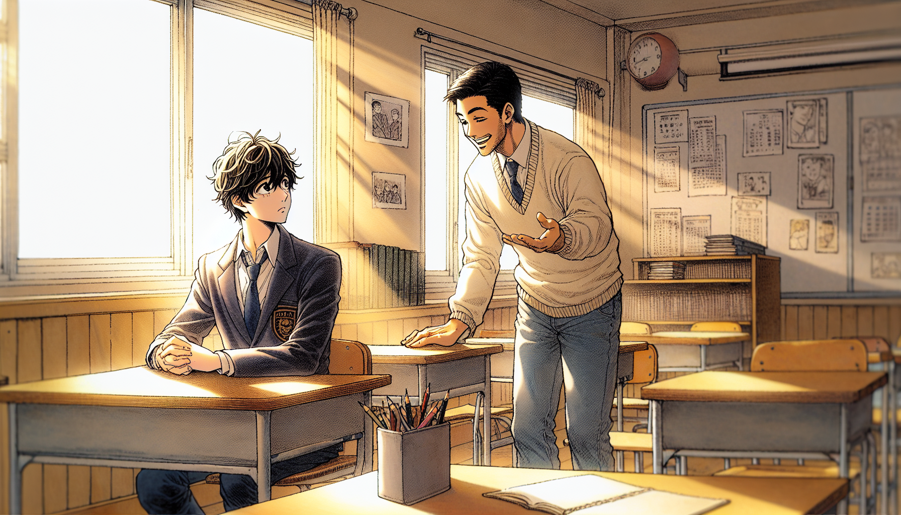 楓與ハヤト學生會日常互動場景,轉折情感溫度