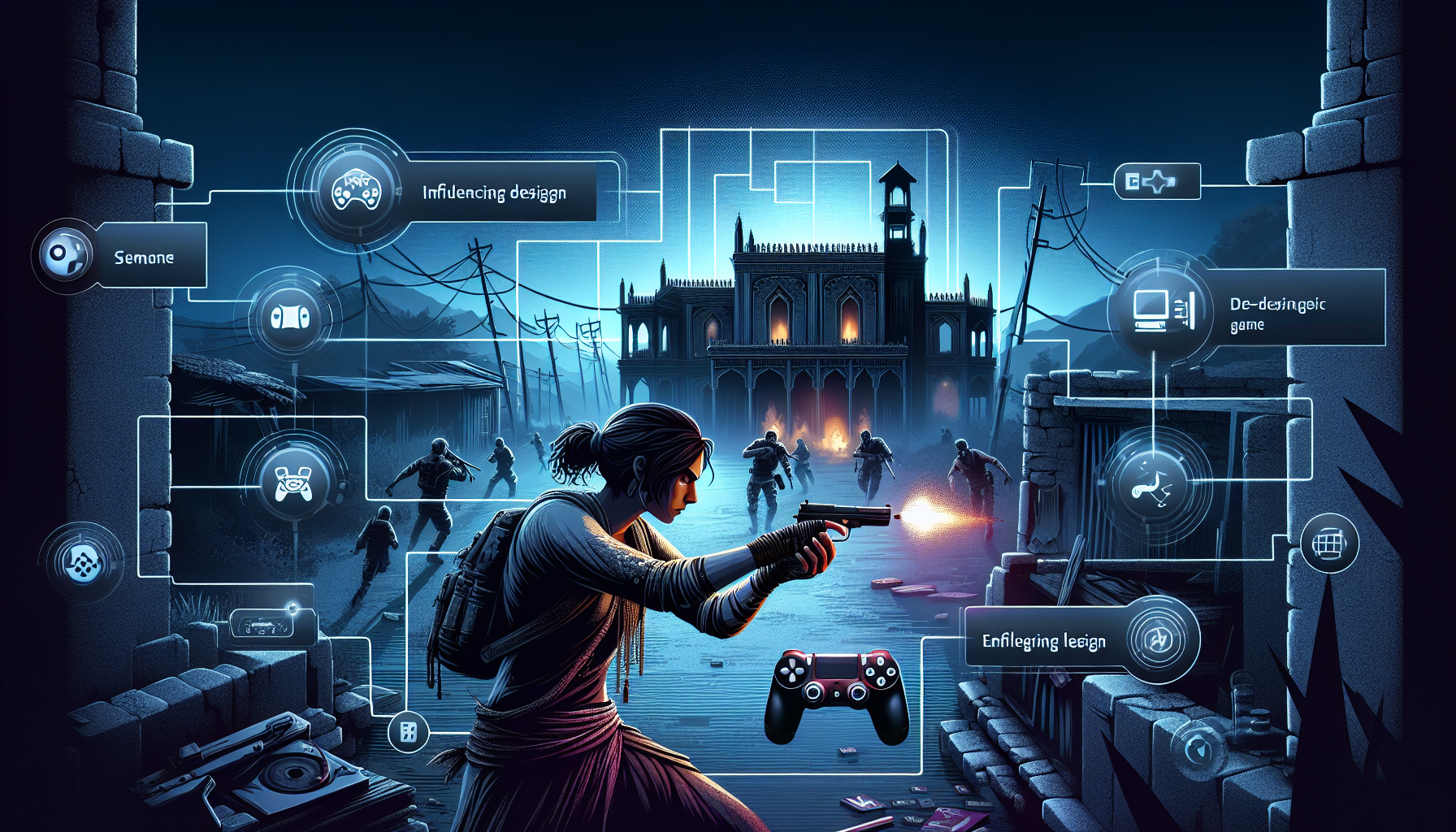 經典電鋸男——Dr. Salvador於村莊追殺畫面