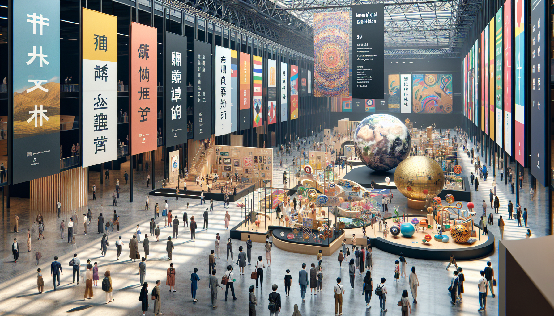 香港駐吉隆坡經貿辦舉辦的原創藝術玩具展宣傳展板現場