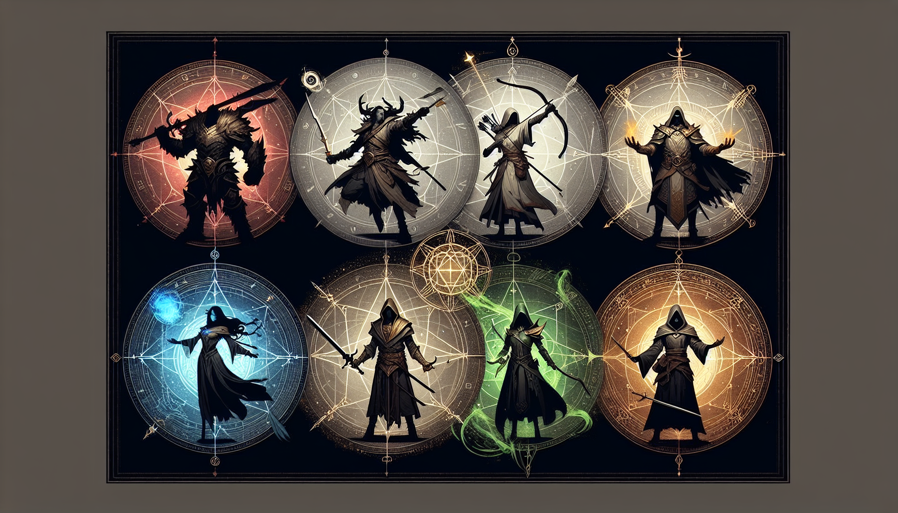 高品質黃裝與傳奇暗金裝備對比，以及多樣詞綴展示