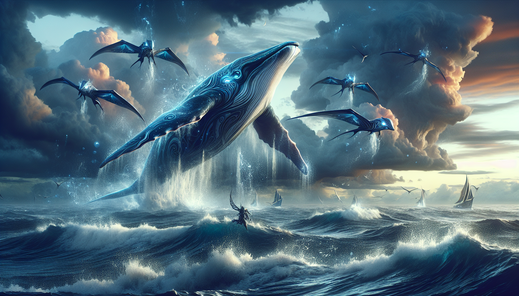 納美人騎乘飛魚生物進行戰鬥