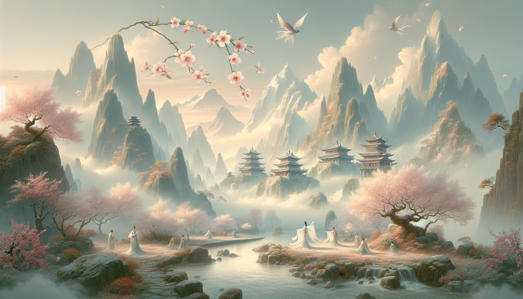 花千骨小說封面與花千骨、白子畫角色設計