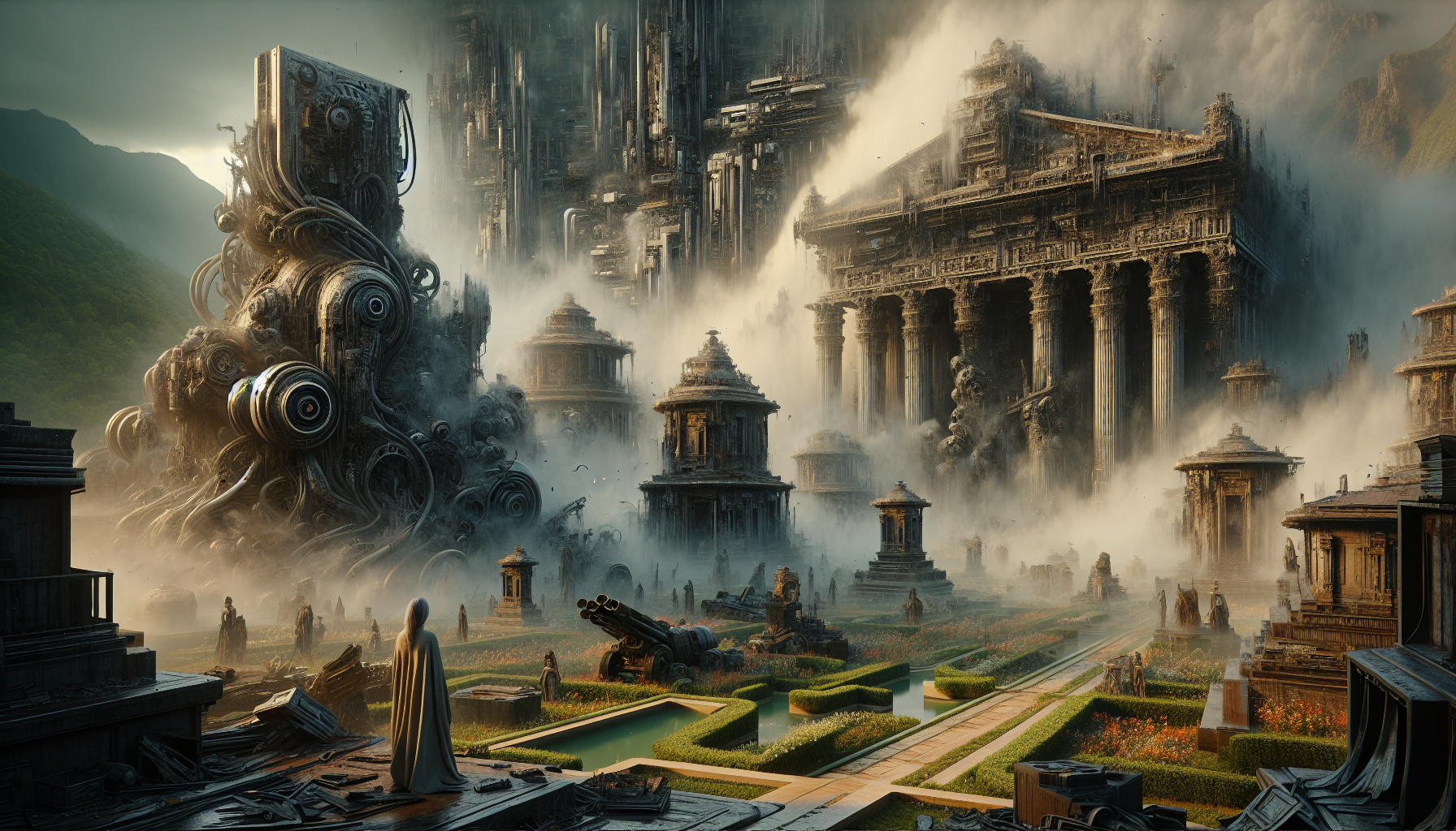 范閑劇照與神廟科技意象