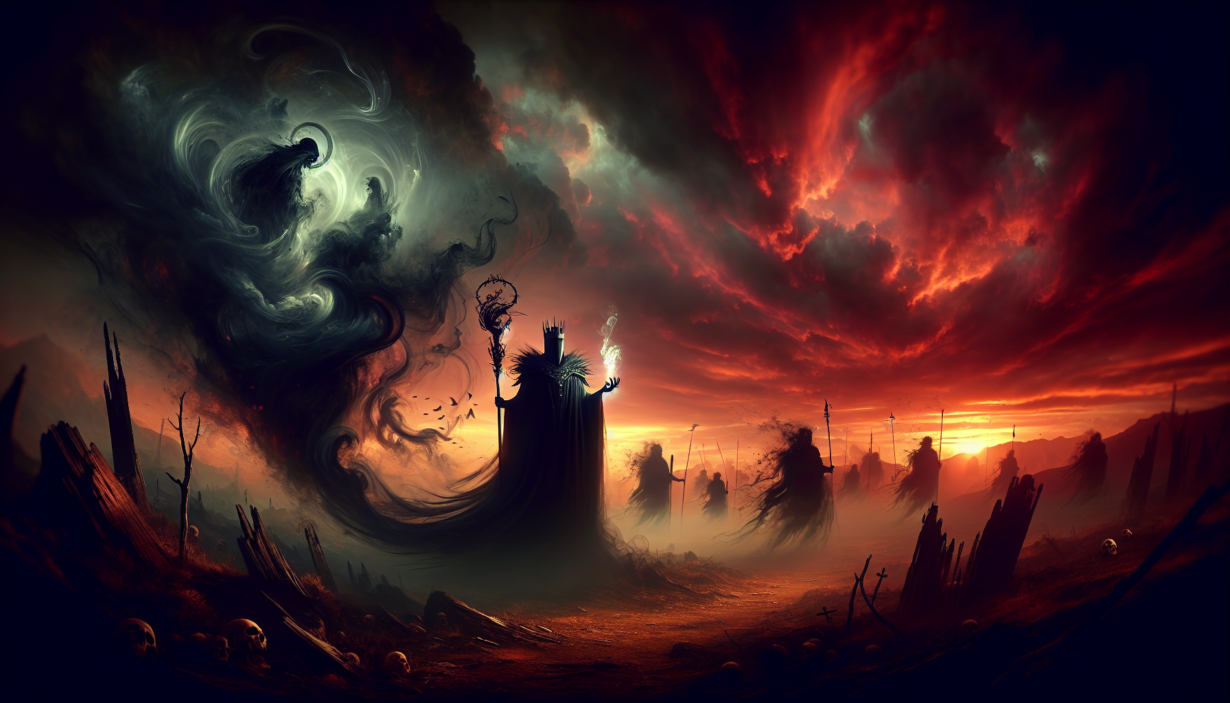 程肖宇轉職場面，獲得死靈法師能力