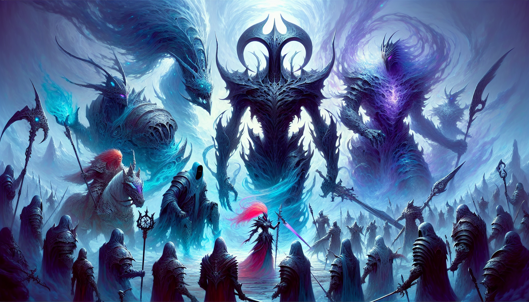 闇影軍團集體現身，程肖宇站於中央