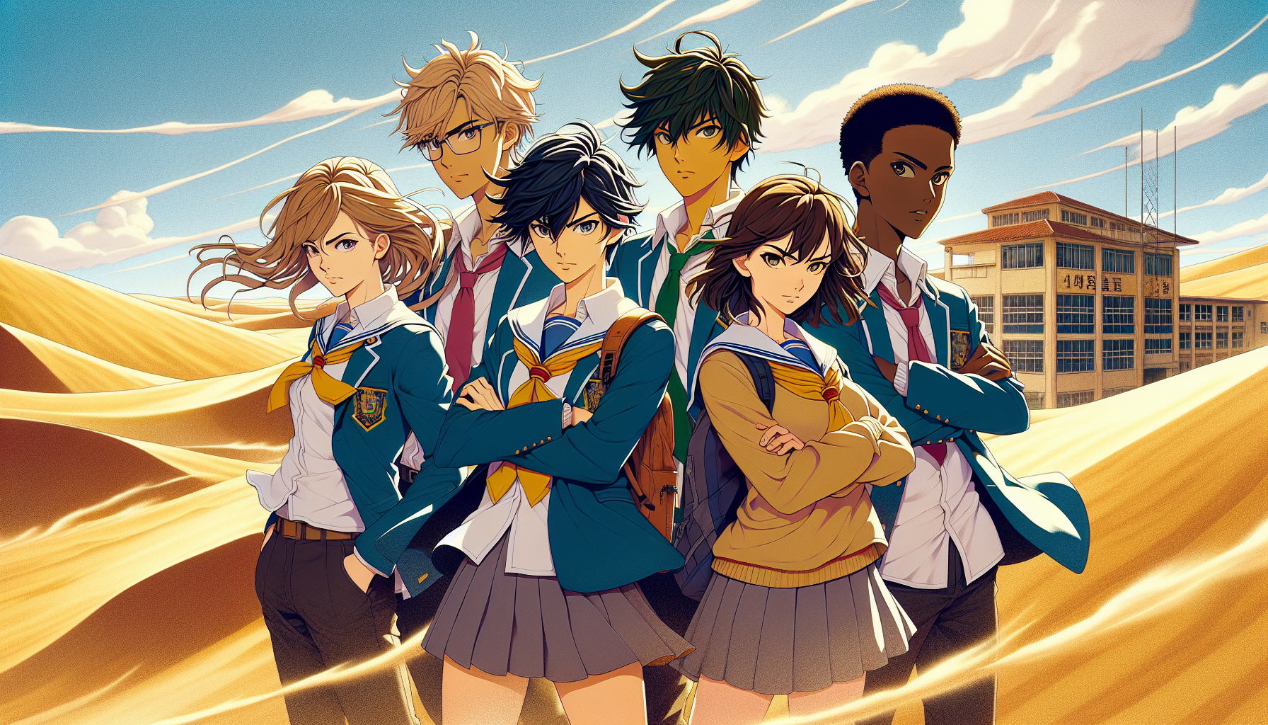 阿拜多斯對策委員會五人合影宣傳圖