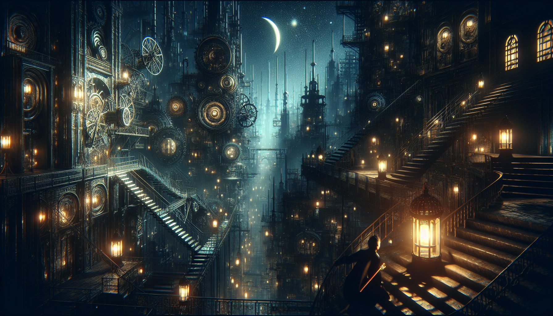 小說《詭秘之主》主視覺，蒸汽朋克風格與神秘氛圍交織