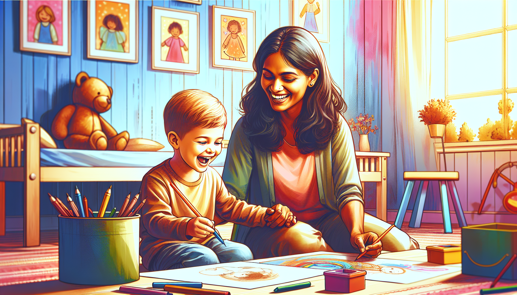 peco 與兒子的溫馨互動畫面