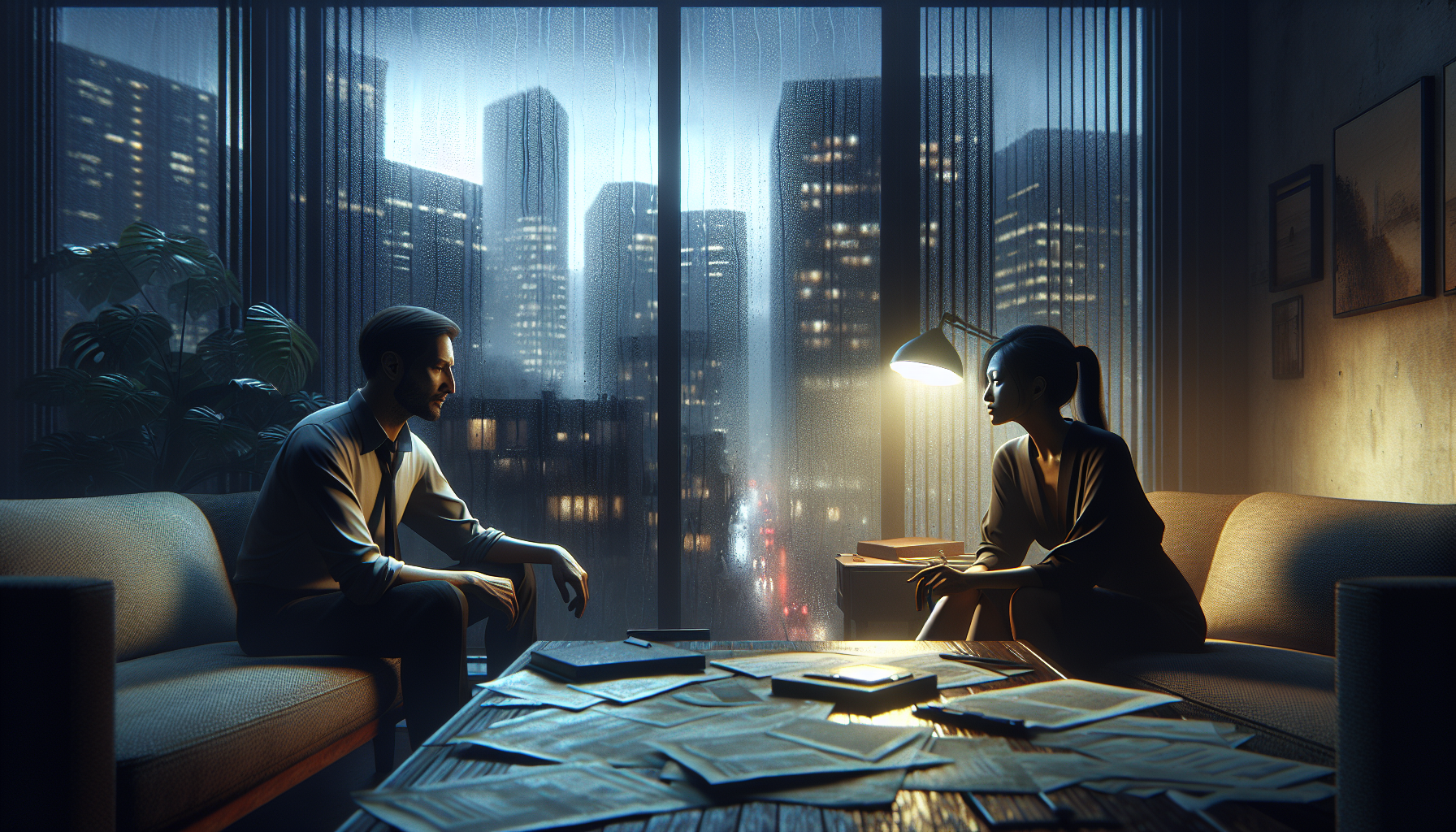 默讀中主角心理攻防場景