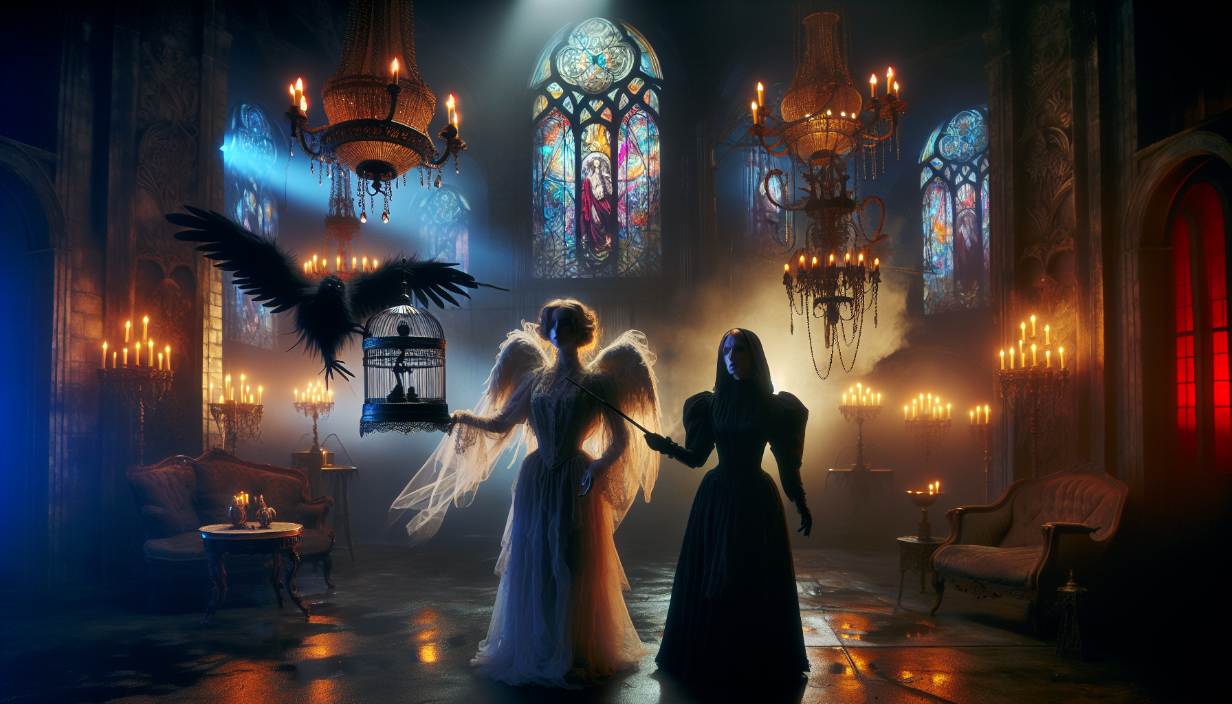 鴉夜、津輕與馳井靜句三人主要團隊角色設定圖