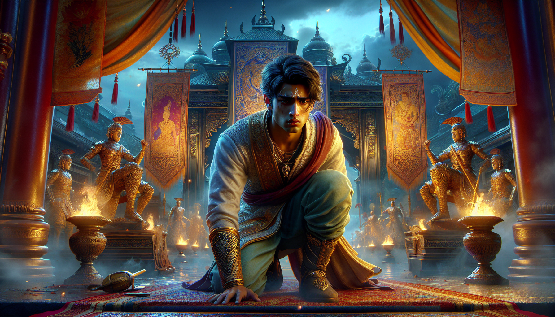 張若塵與池瑤女皇正面對峙劇情插畫