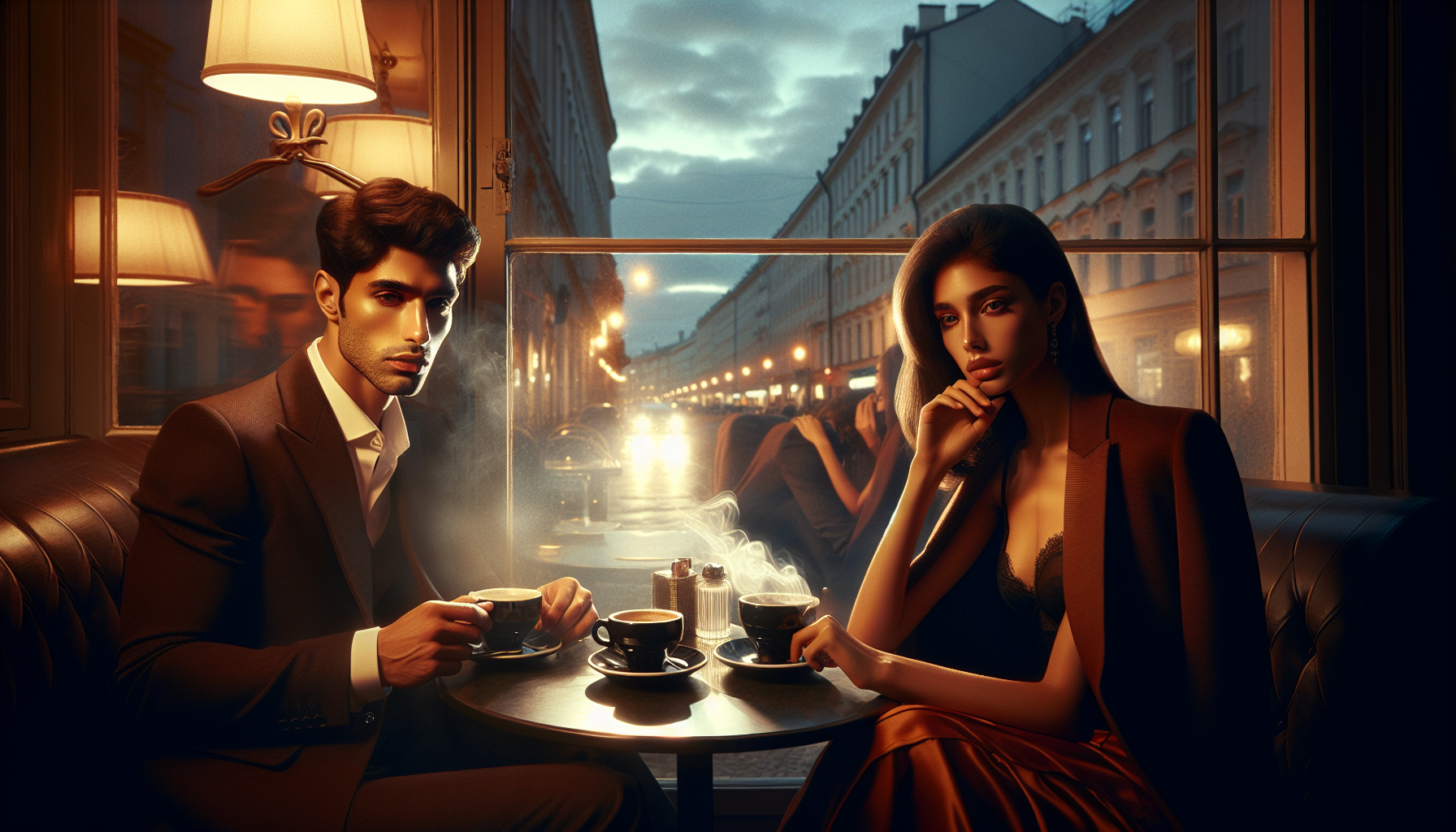 《難哄》CP二創插畫,重逢拉扯的心動氛圍