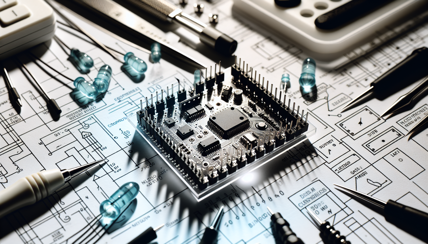 Raspberry Pi Pico 微控制器主機板特寫