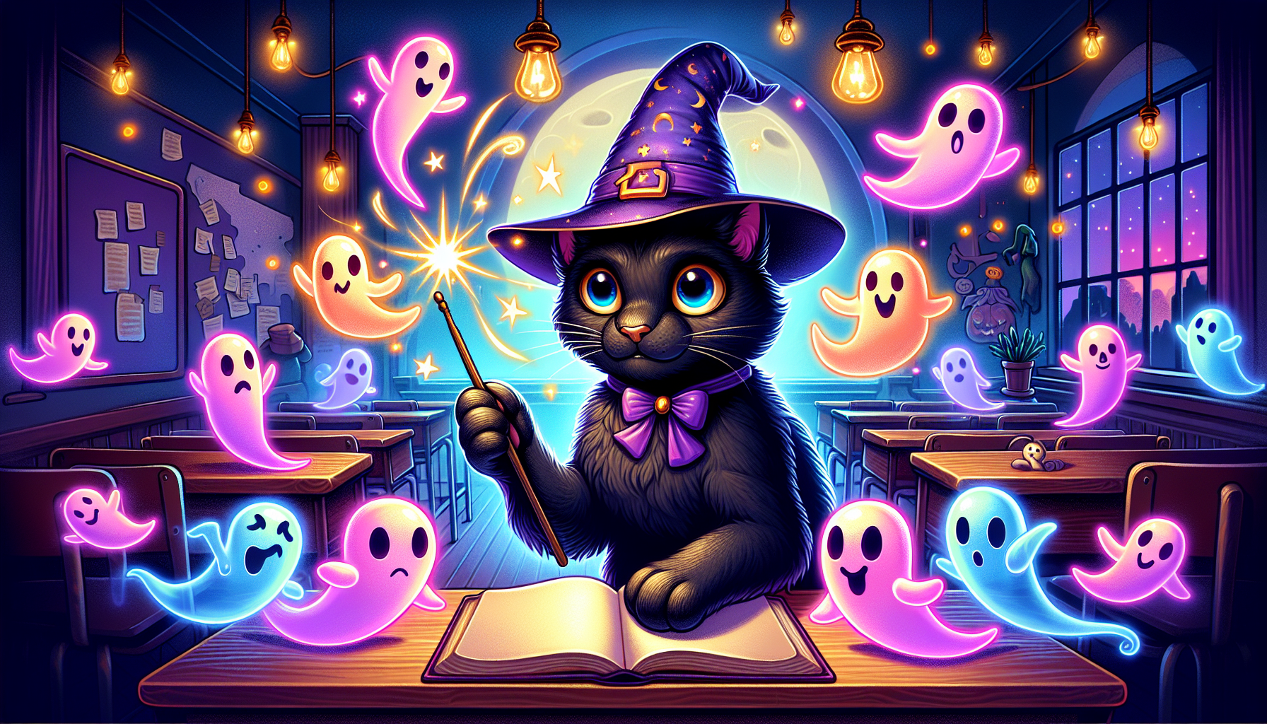 萬聖節限定魔法貓咪學院 Magic Cat Academy 遊戲畫面