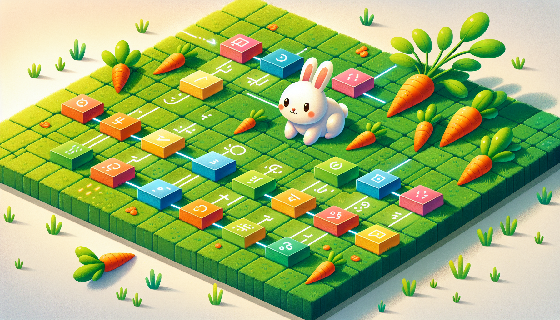 程式教育遊戲 Coding for Carrots Google Doodle 畫面