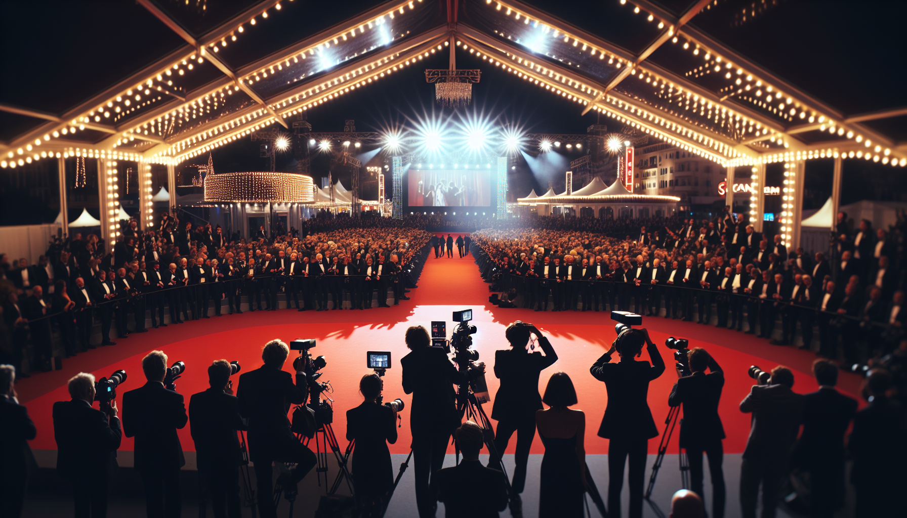 《8番出口》坎城首映戲院外景,粉絲排隊熱潮盛況