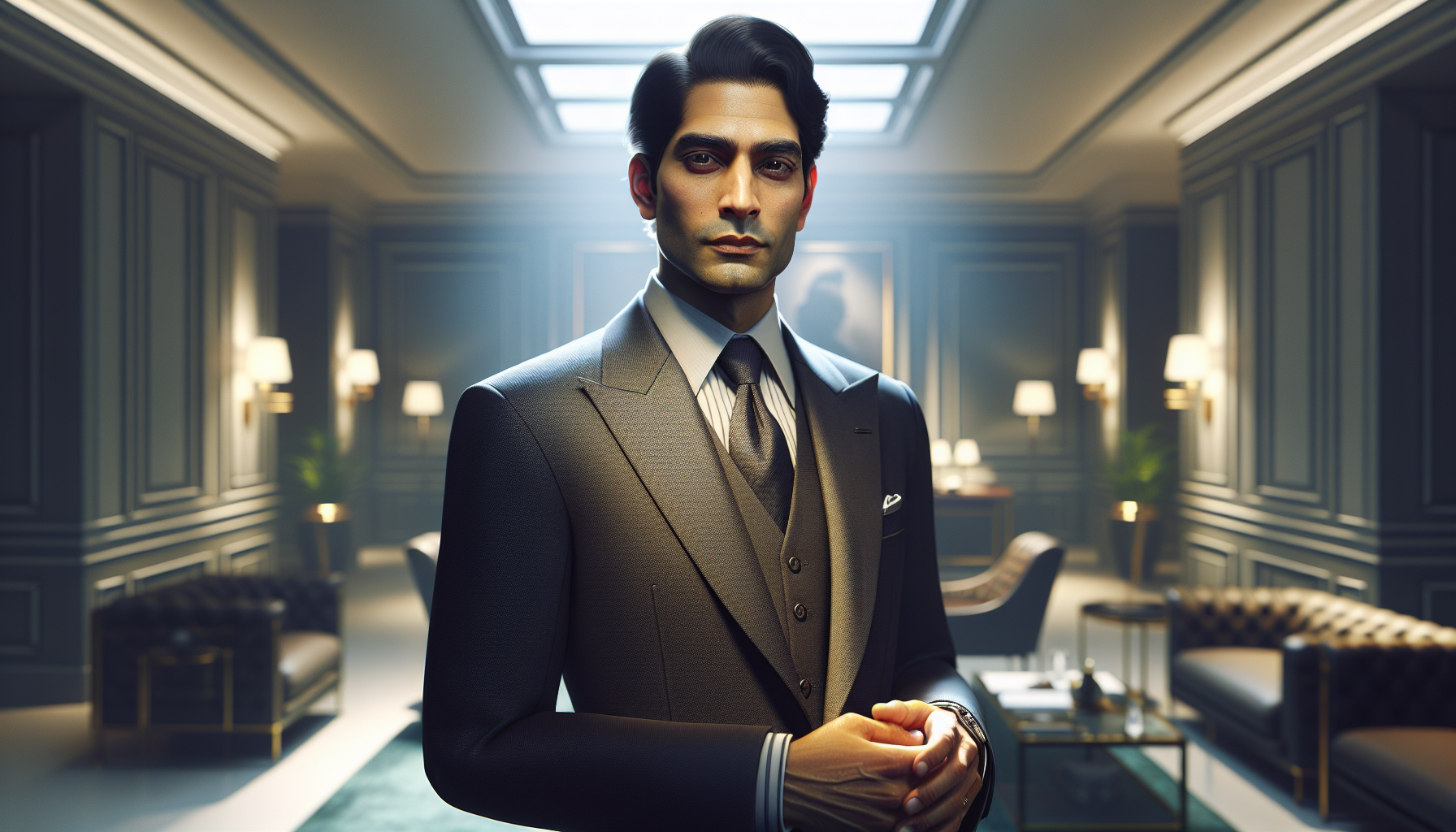 高寒系角色心理狀態概念圖,人物背影與冰山疊影