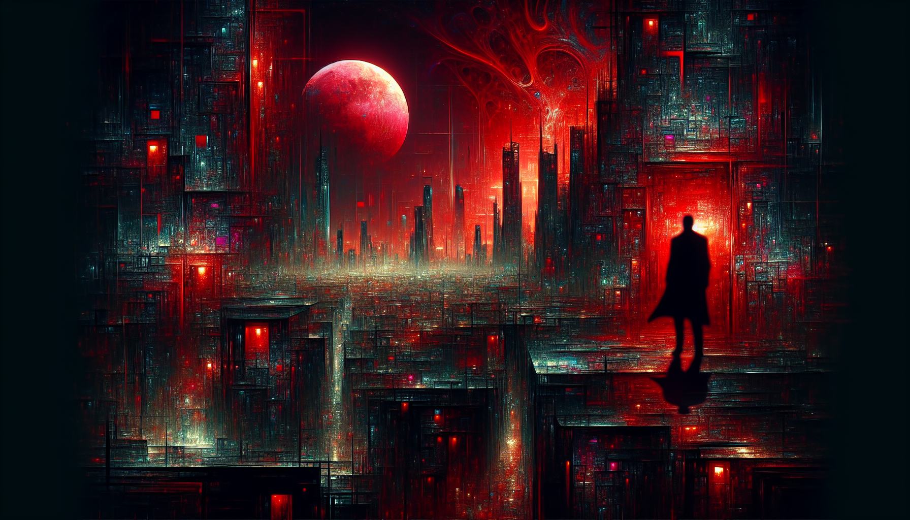 未來科技都市與賽博龐克氛圍