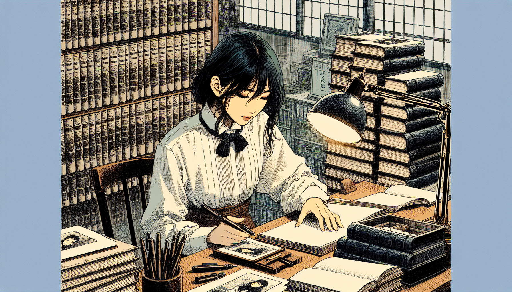 女性漫畫家過去與現在使用筆名的對比插圖