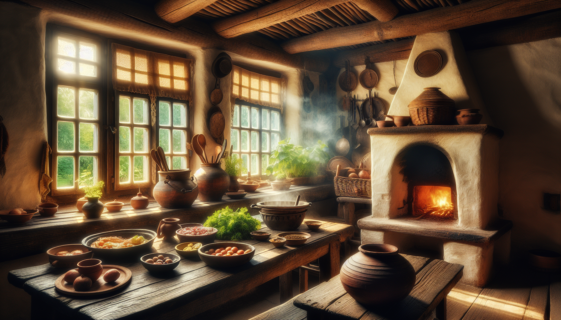 美食文或治癒系小說溫馨插畫