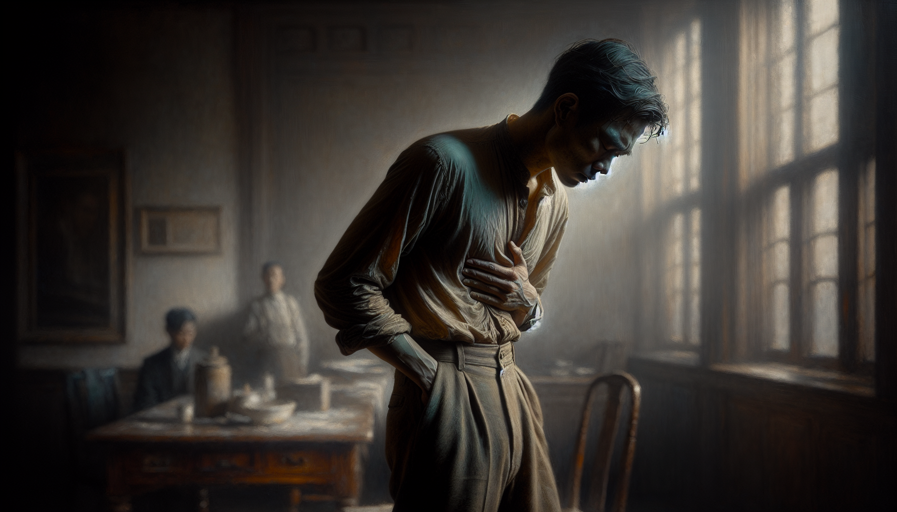 小說中角色心理與生理痛苦的描寫場景