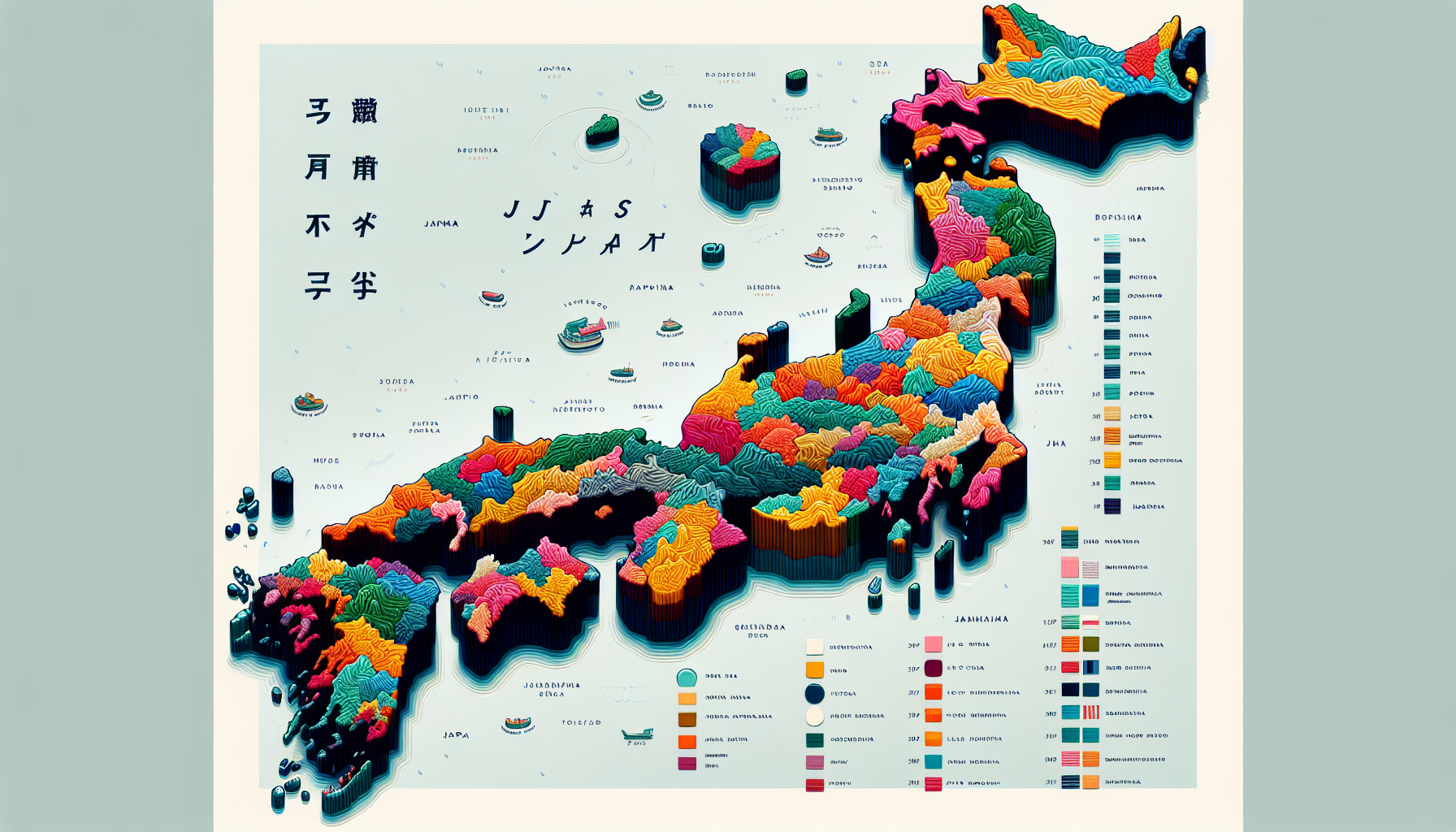 日本各行政層級地圖對照圖