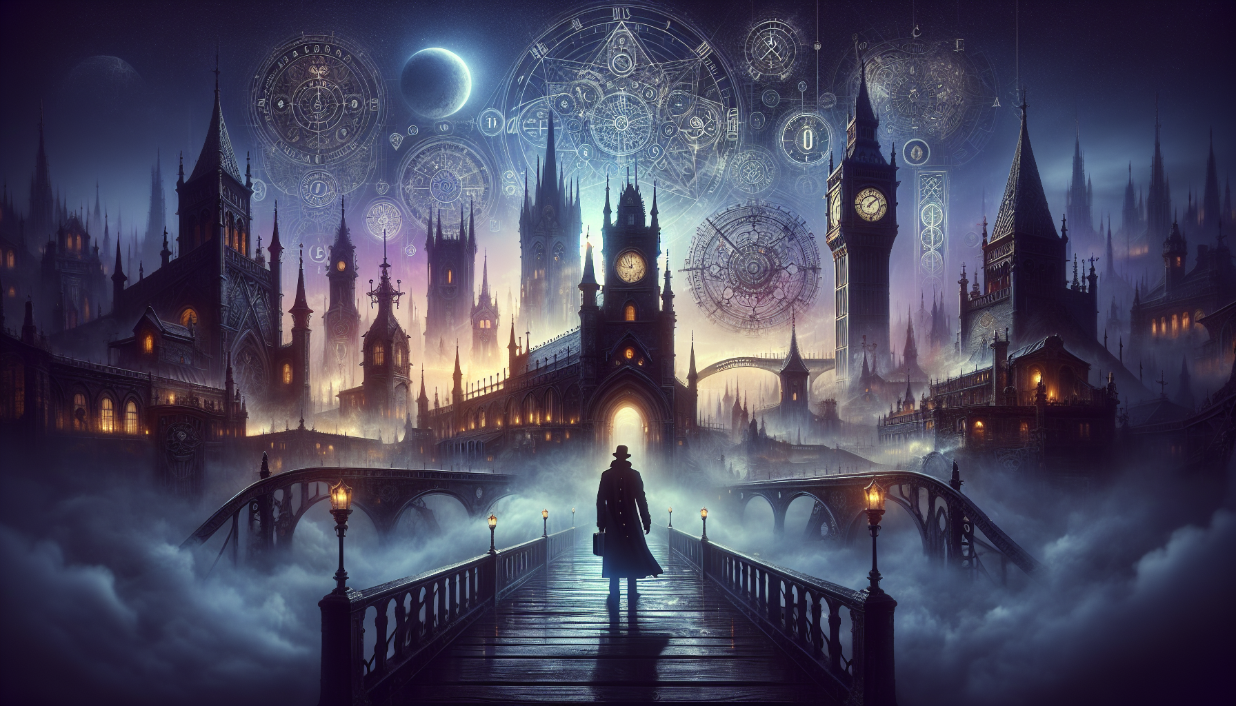 異世界奇幻作品《詭秘之主》官網插畫與標誌場景