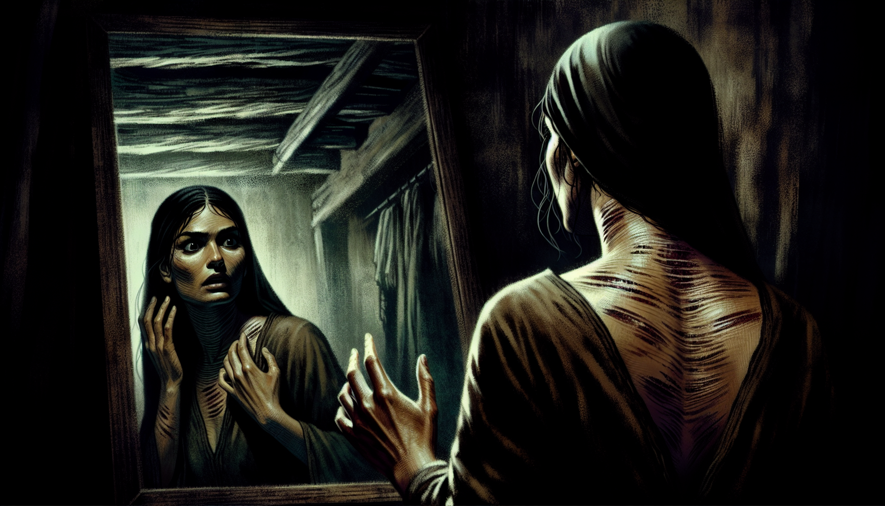 懸疑小說經典場景，角色專注翻閱文件