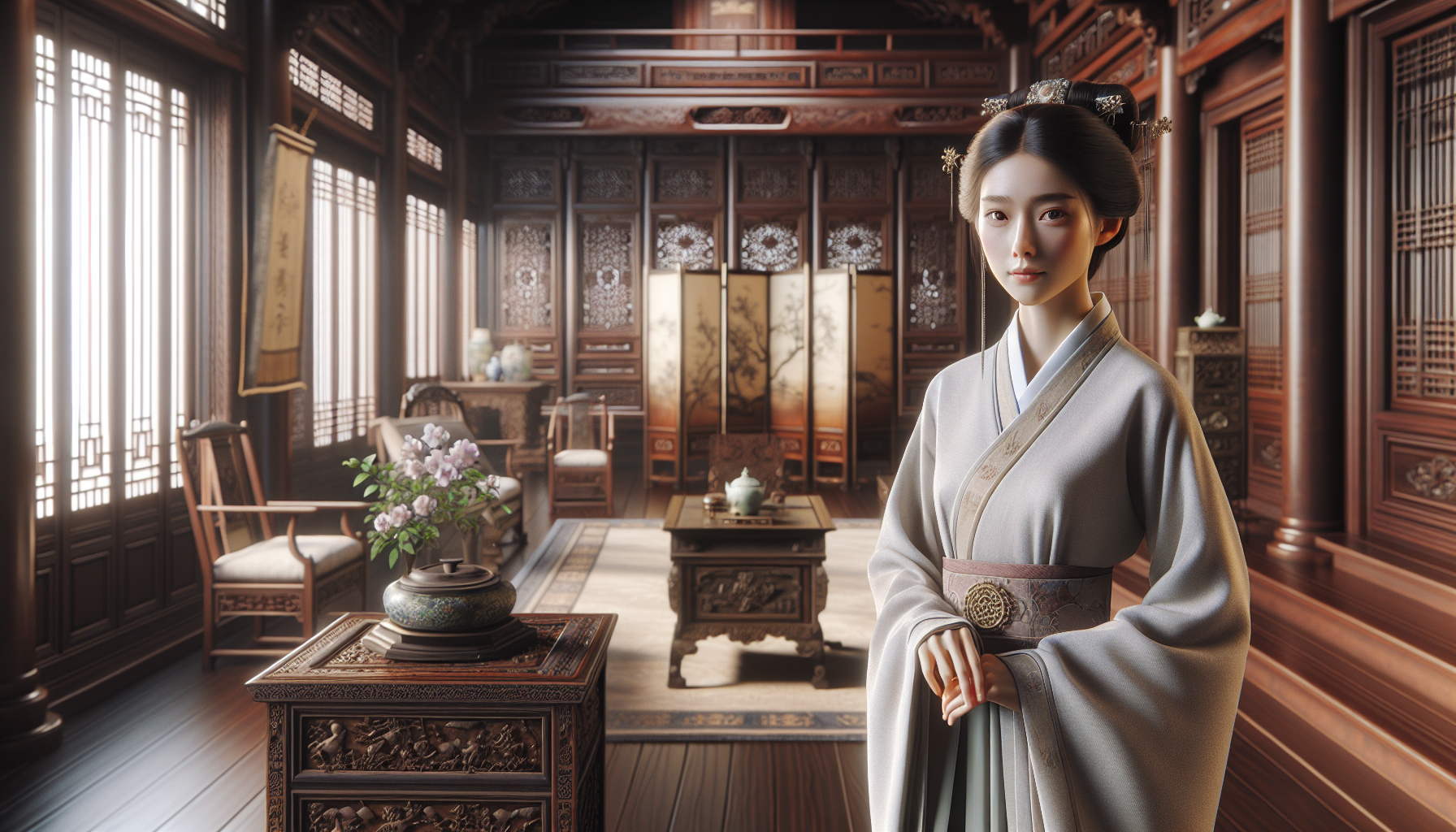 譚松韻飾演羅十一娘劇照《錦心似玉》