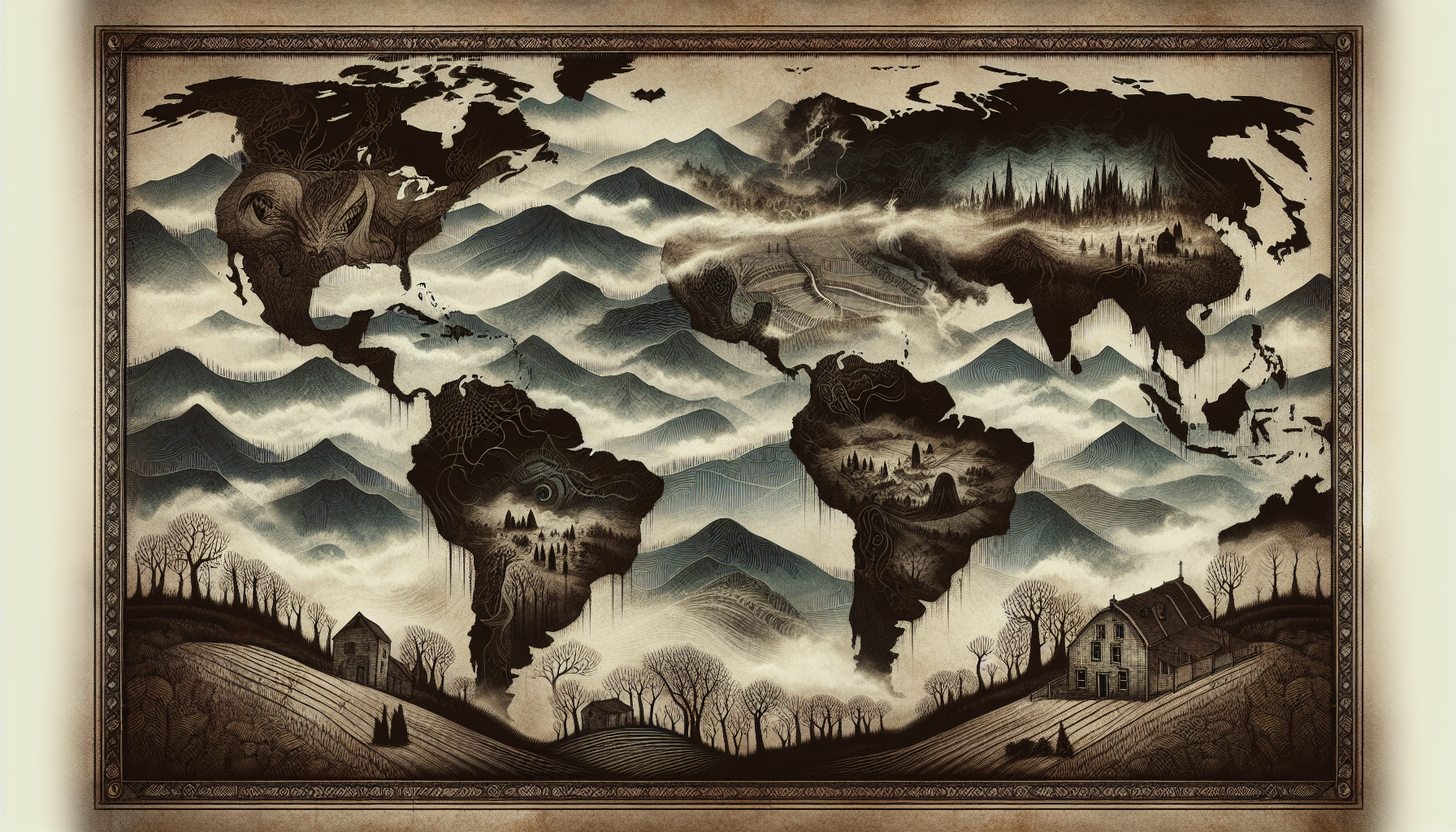 沉默之丘f預告片和風恐怖概念圖