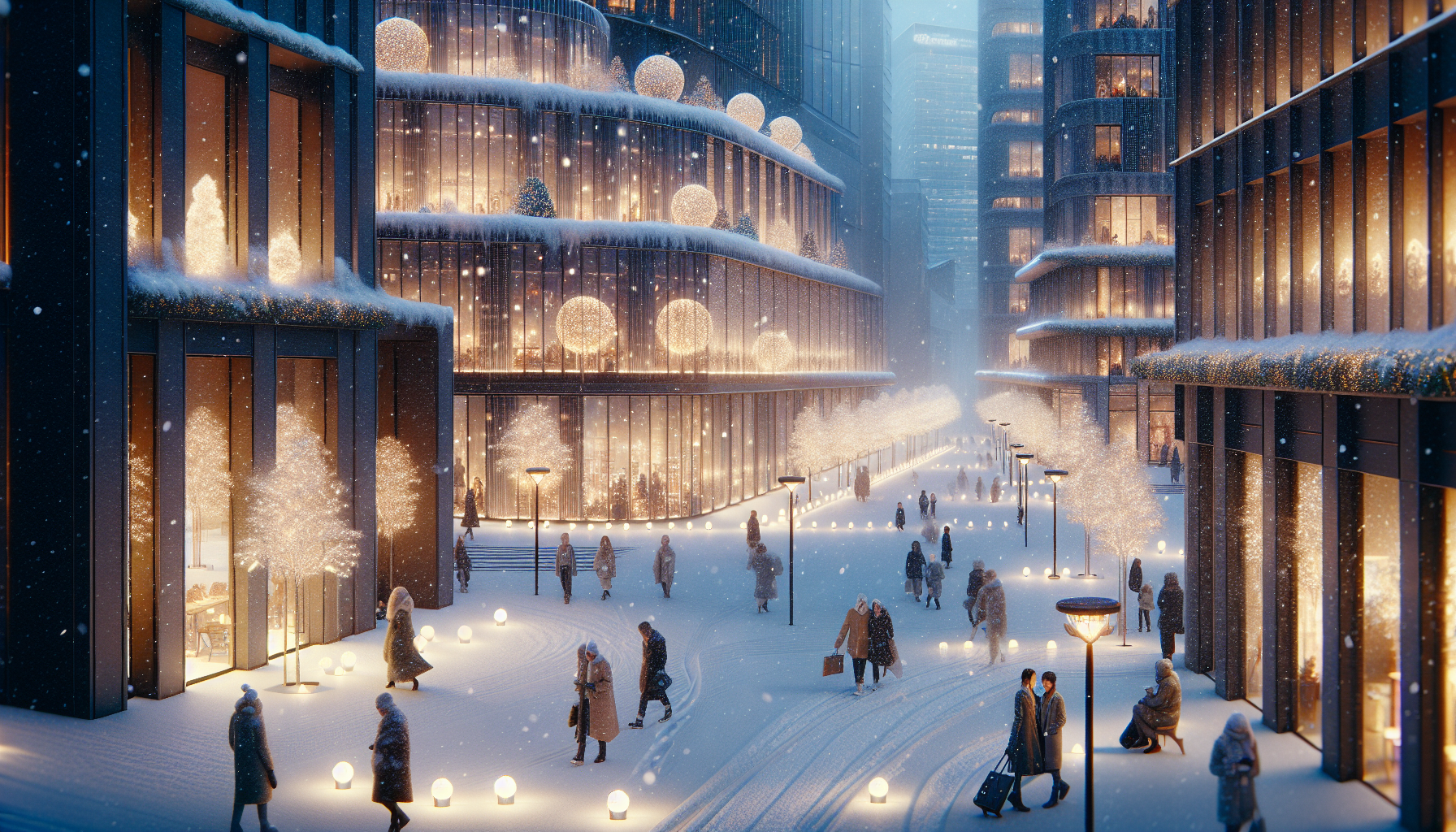 札幌雪祭夜景、童話般場景