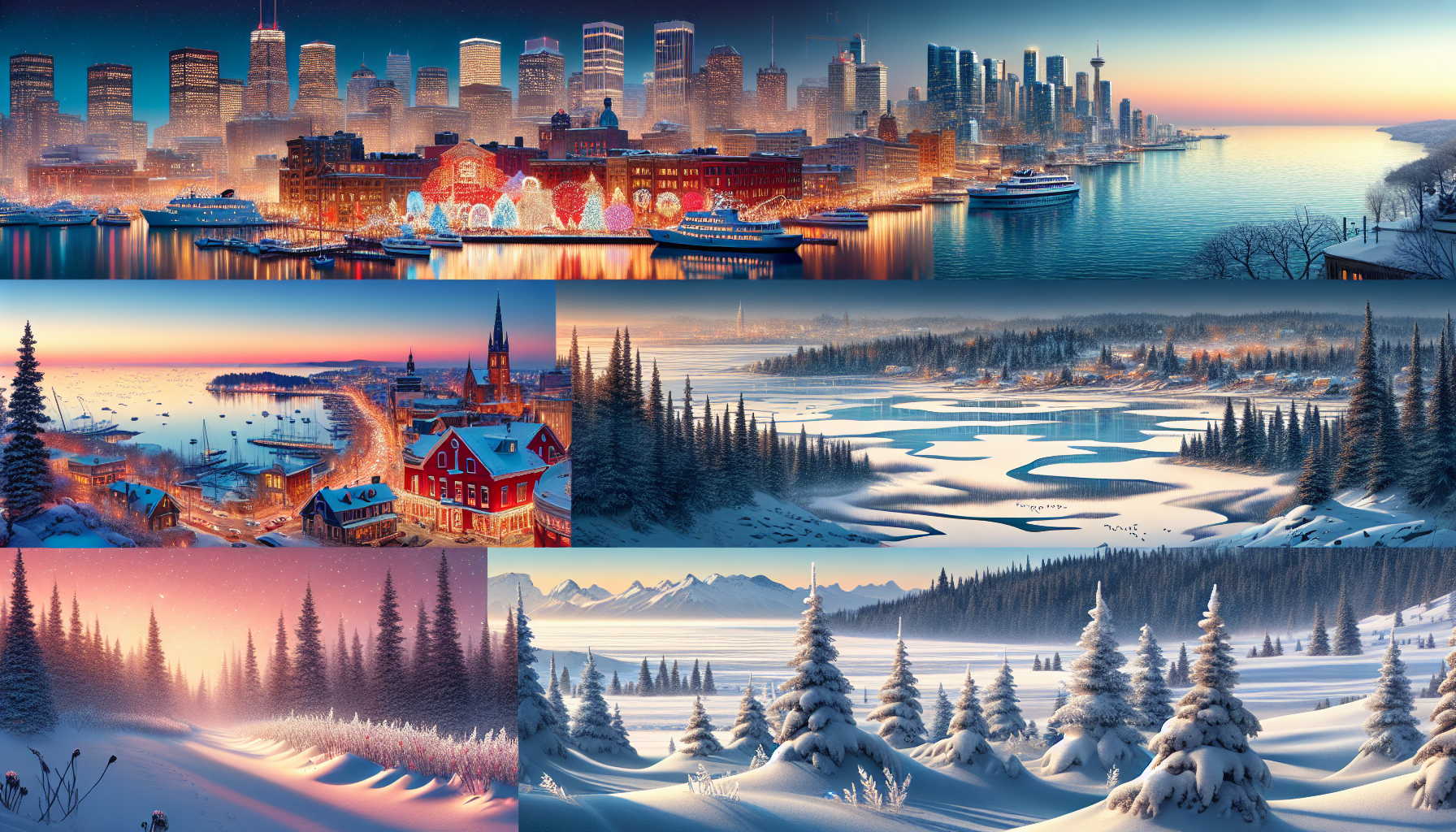 北海道不同區域的文學印象，地圖雪景